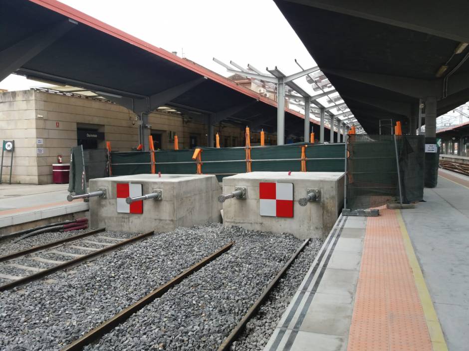 La infraestructura de vías ya está lista para recibir los trenes AVE en la estación de Ourense