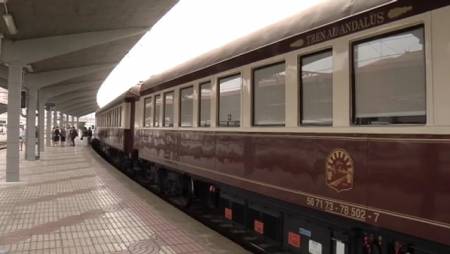 Llegada tren Al andalus a Ourense